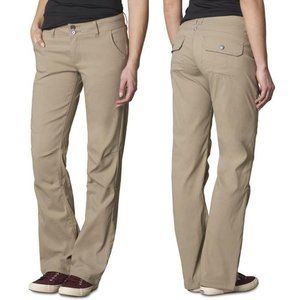PrAna Halle Pant Dark Khaki 10T EUC Hike Roll Leg